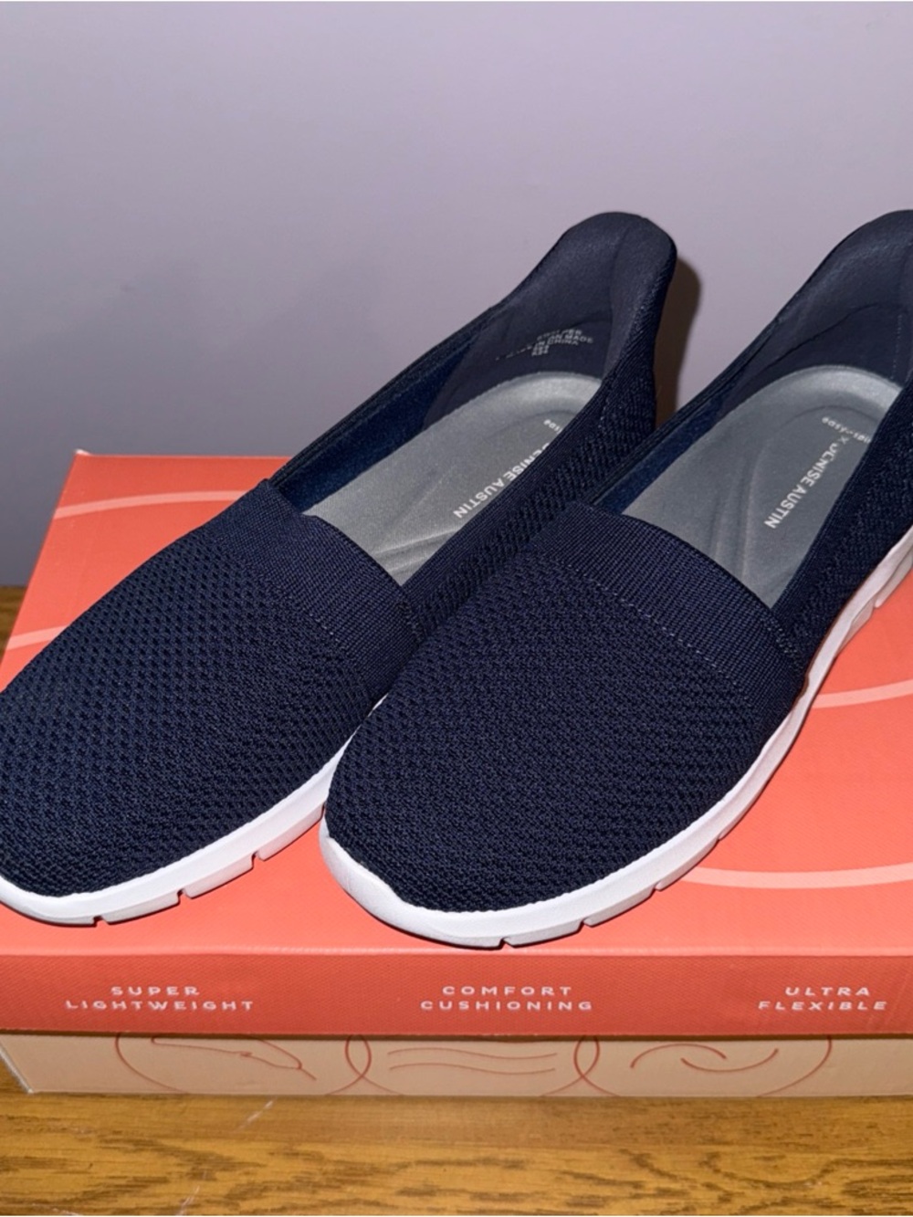 Easy Spirit Denise Austin Nilsa  Women's Slip On Dark Blue 400 Size 8.5 M Comfy